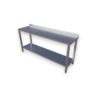 Çalışma Tezgahı Taban Raflı, Inox 430, 180x50x85 Cm