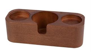 Motta Ahşap Tamper Standı, 3 Gözlü