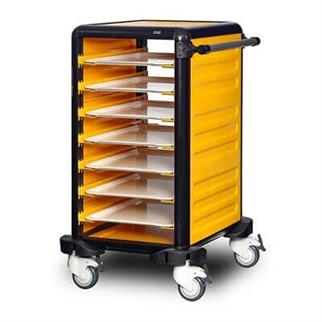 Gastrolley G.ST.75.S.2 Tepsi Taşıma Arabası, 7 Raflı, İki Yanı Kapalı, 57x71x99