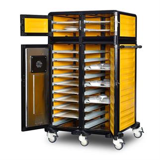 Gastrolley İkili Hastane Tepsi Arabası 100-25 (Isıtmalı + Nötr) 36x46