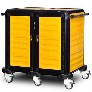 Gastrolley İkili Servis Tepsi Arabası 75 (2 Yanı + Arka Kapalı + Kapılı) 27x36