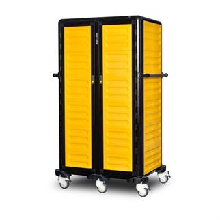 Gastrolley İkili Servis Tepsi Arabası 150 (2 Yanı + Arka Kapalı + Kapılı) 27x36