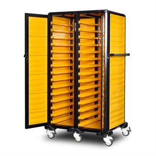 Gastrolley İkili Tepsi Arabası 150 (2 Yanı - Arka Kapalı - Kapılı) GN 1-1