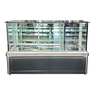 Ydg KOLEZYUM Vitrin Tipi Pasta ve İçecek Teşhir Dolabı, Çift Motorlu, Düz Cam, 200x90x135