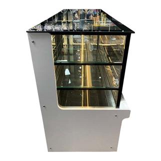 Ydg PETRA Vitrin Tipi Pasta ve İçecek Teşhir Dolabı, Tek Motorlu, Düz Cam, 200x80x135