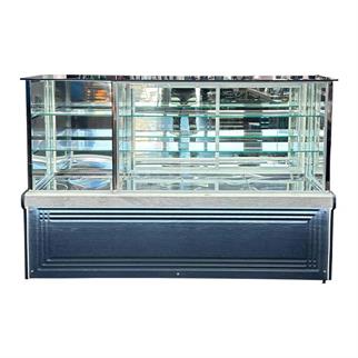 Ydg RODOS Vitrin Tipi Pasta ve İçecek Teşhir Dolabı, Çift Motorlu, Düz Cam, 200x90x135