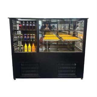 YDG Vitrin Tipi Pasta Teşhir Dolabı, Soğutmalı, Çift Motorlu, 153x73x130 cm