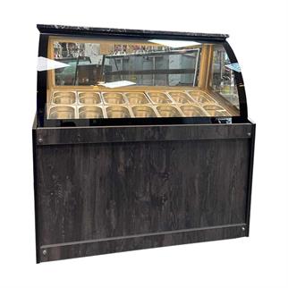 Ydg SİBİRYA Kumpir ve Waffle Teşhir Tezgahı, 124x80x130 cm