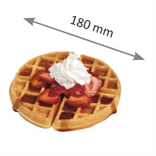 Omake WFL01.E12 Tekli Yuvarlak Amerikan Waffle Makinesi, Manuel Zamanlayıcılı