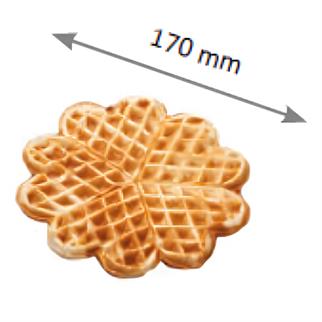 Omake WFL01.KLP Yuvarlak Çiçek Kalp Waffle Makine Kalıbı