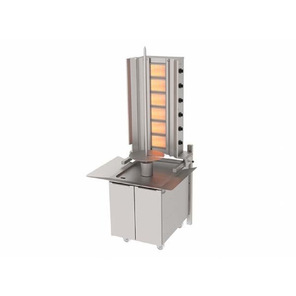 Atalay ADG-6DS Döner Ocağı, 6 Radyanlı, Sabit, Duvara Monte, Hareketli Alt Arabalı, Gazlı