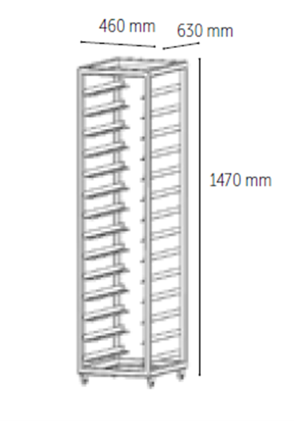 Venarro Roblin DEF - P14/40 T 14 lü Patisserie Fırın Tepsi Taşıma Arabası