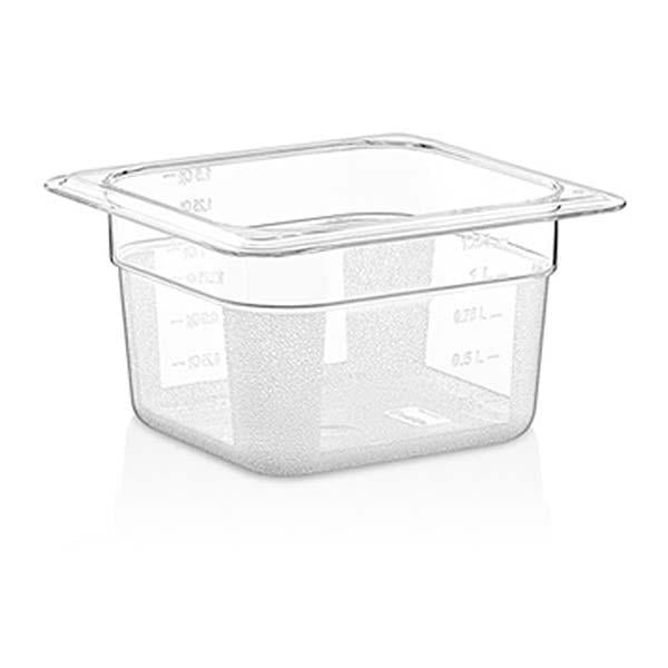 World Plas WP-16100 1/6 100 Polikarbon Gastronom Küvet, 48 Adet