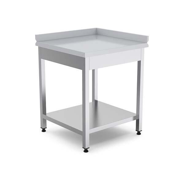 Empero EMP.KKT.6060-L Köşe Tezgahı, Alt Raflı, Sol, Inox 430, 60x60x85 cm