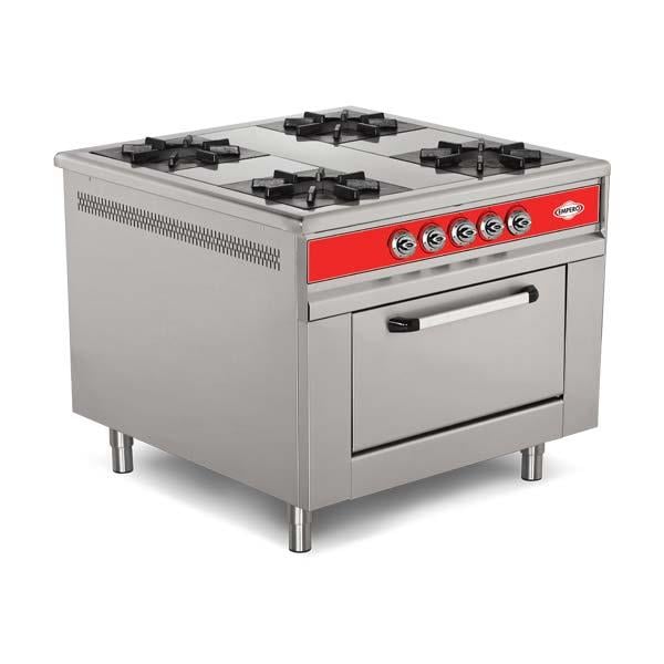 Empero EMP.9KG.021 Kuzine, Fırınlı, 4 Brülörlü, Gazlı