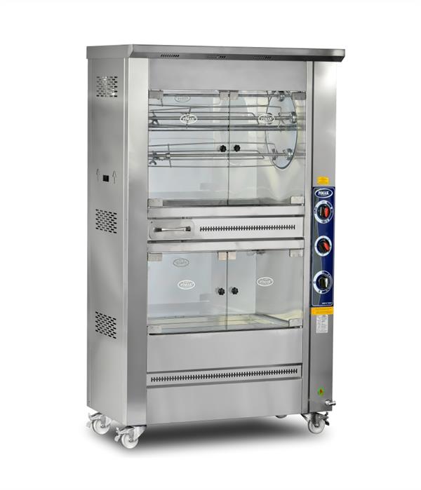 Pimak Çift Katlı Tamburlu Dinlendirmeli Piliç Makinesi, 20+20 Piliç Kapasiteli,Elektrikli
