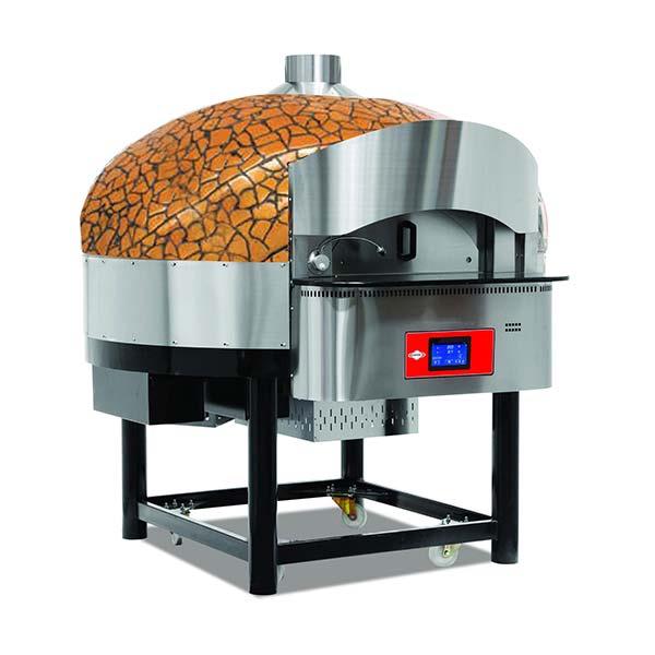Empero EMP.SPO.02-D-GB Dijital Gazlı Döner Tabanlı Pizza Fırını, Ø 30 cm 9 Pizza, Altın-Siyah