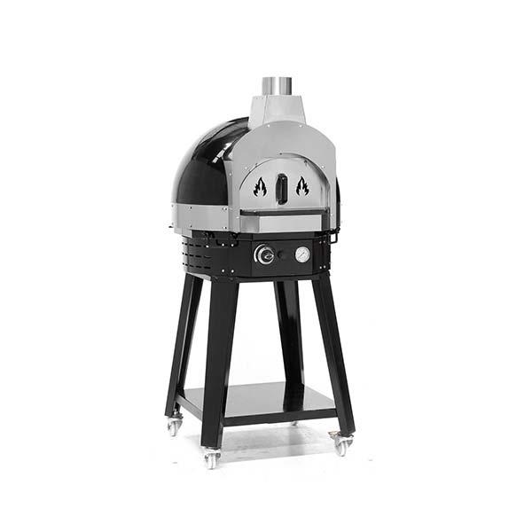 Empero EMP.SPO.H-70-B Gazlı Taş Tabanlı Pizza Fırını, Siyah, Ø 70 cm