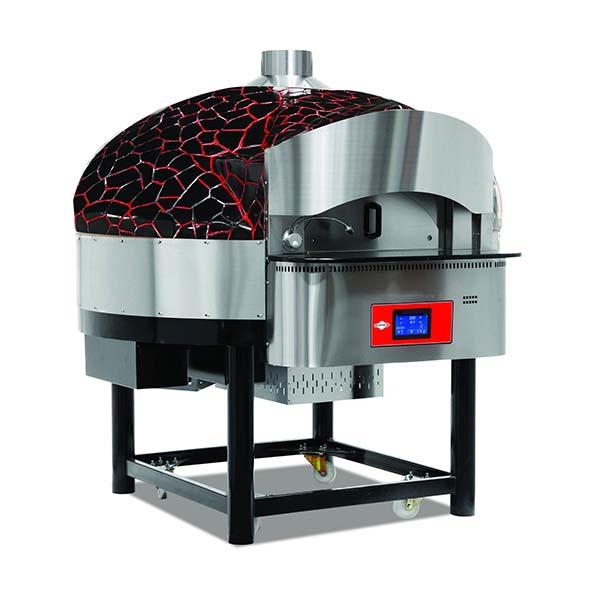 Empero EMP.SPO.02-D-BR Dijital Gazlı Döner Tabanlı Pizza Fırını, Ø 30 cm 9 Pizza, Siyah-Kırmızı