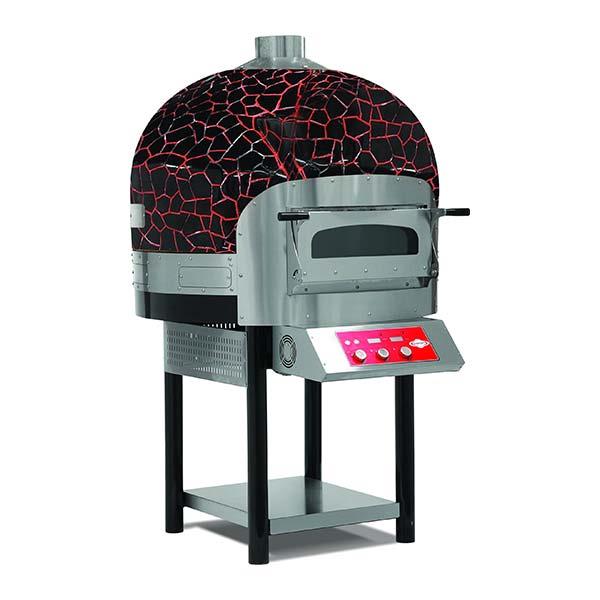 Empero EMP.SPO.01-BR Elektrikli Döner Tabanlı Pizza Fırını, Ø 30 cm 6 Pizza, Siyah-Kırmızı
