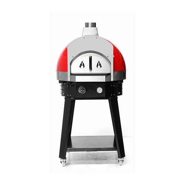 Empero EMP.SPO.H-60-W-R Odunlu Taş Tabanlı Pizza Fırını, Kırmızı, Ø 60 cm
