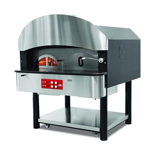 Empero EMP.SPO.05 Gazlı ve Odunlu Döner Tabanlı Pizza Fırını, Ø 30 cm 6 Pizza