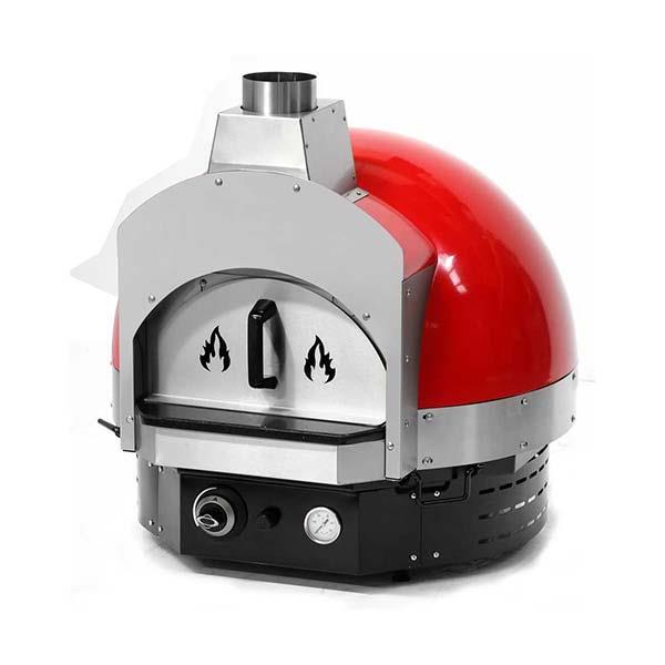 Empero EMP.SPO.H-60-W-R Odunlu Taş Tabanlı Pizza Fırını, Kırmızı, Ø 60 cm