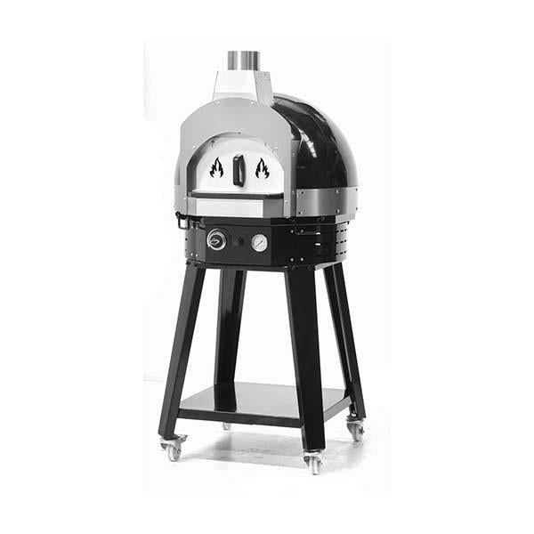 Empero EMP.SPO.H-60-B Gazlı Taş Tabanlı Pizza Fırını, Siyah, Ø 60 cm