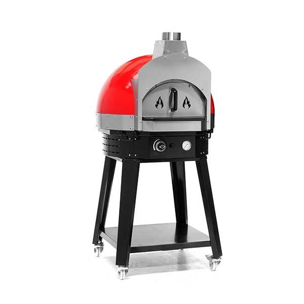 Empero EMP.SPO.H-70-W-R Odunlu Taş Tabanlı Pizza Fırını, Kırmızı, Ø 70 cm