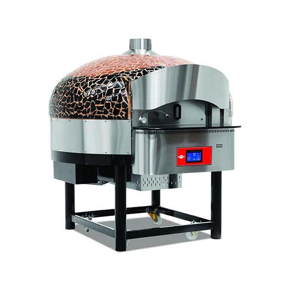 Empero EMP.SPO.02-D-BB Dijital Gazlı Döner Tabanlı Pizza Fırını, Ø 30 cm 9 Pizza, Kahverengi-Siyah