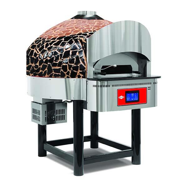 Empero EMP.SPO.04-D-BB Dijital Gazlı Döner Tabanlı Pizza Fırını, Ø 30 cm 6 Pizza, Kahverengi-Siyah