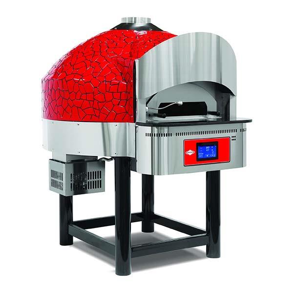 Empero EMP.SPO.04-D-RB Dijital Gazlı Döner Tabanlı Pizza Fırını, Ø 30 cm 6 Pizza, Kırmızı-Siyah