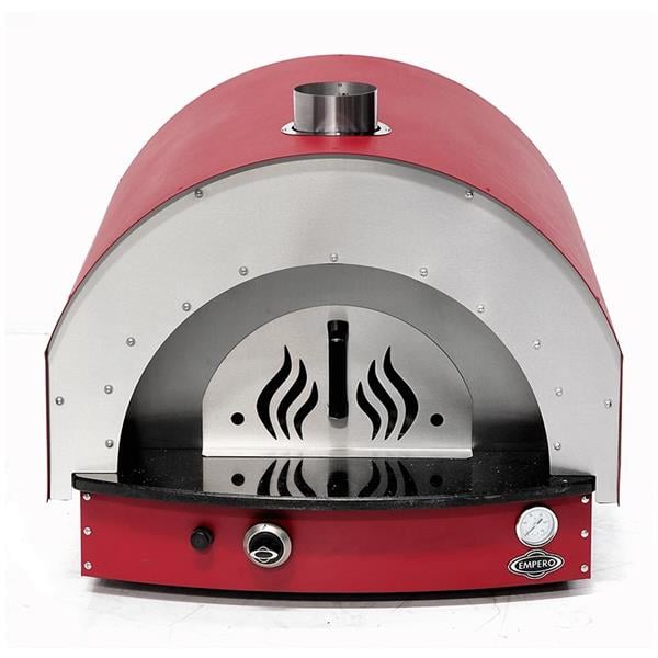Empero PLF.PLS.D5-R Gazlı Taş Tabanlı Pizza Fırını, Kırmızı, 60x60 cm