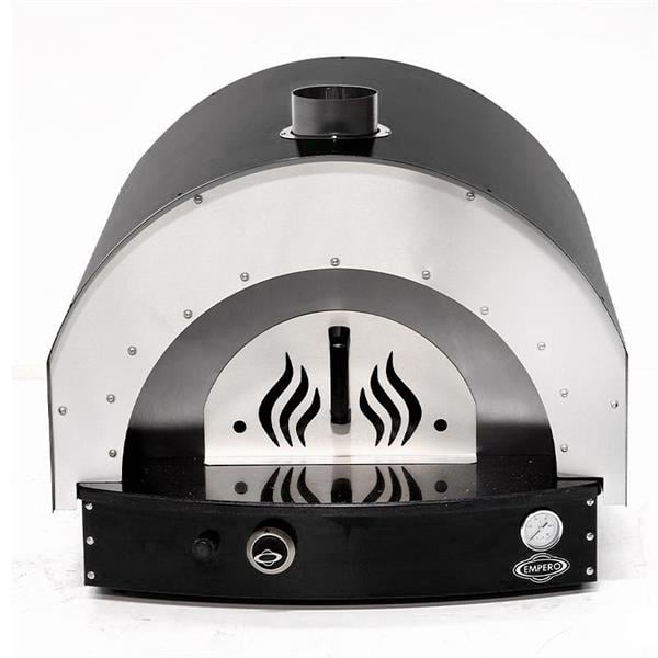 Empero PLF.PLS.D5-B Gazlı Taş Tabanlı Pizza Fırını, Siyah, 60x60 cm
