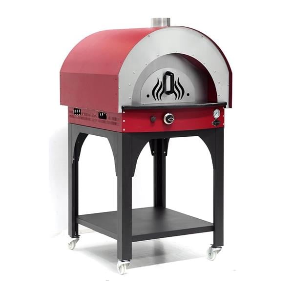 Empero PLF.PLS.D5-R Gazlı Taş Tabanlı Pizza Fırını, Kırmızı, 60x60 cm