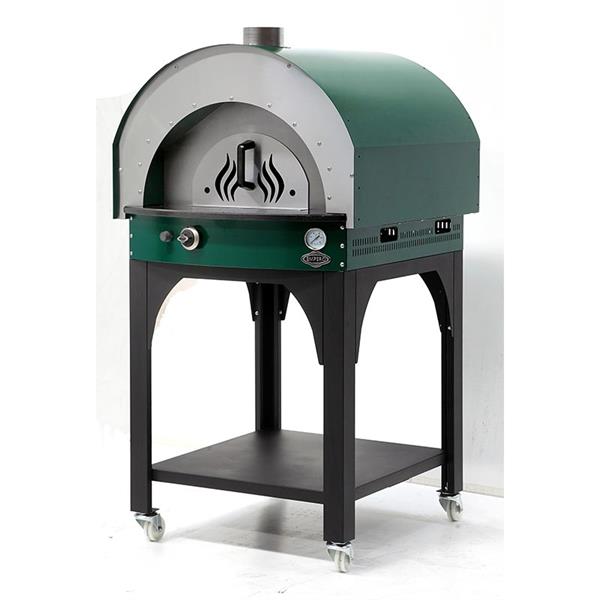 Empero PLF.PLS.D5-G Gazlı Taş Tabanlı Pizza Fırını, Yeşil, 60x60 cm