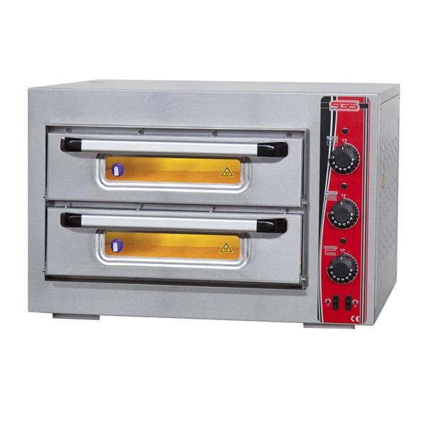 SGS Çift Katlı Pizza Fırını 25 cm 4+4 Pizza Kapasiteli Elektrikli PO 5050 DE