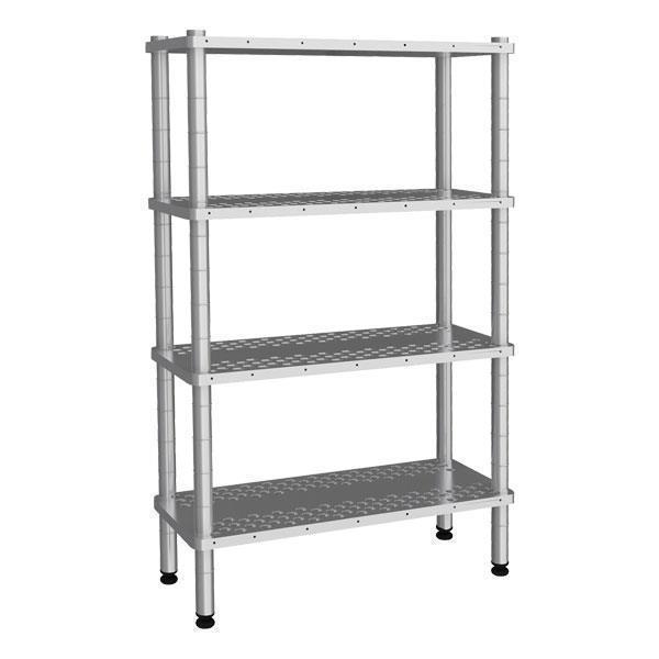 Empero EMP.D.3.3676-18-4-D Delikli Raf, 4 Katlı, Inox 304, 36x76x180 cm