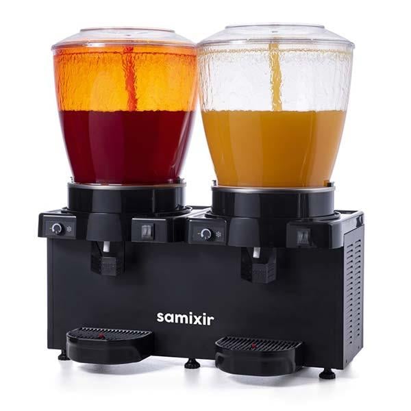 Samixir SS44.AY Panoramik Twin Soğuk İçecek Dispenseri, Fıskiyeli, 22+22 Litre