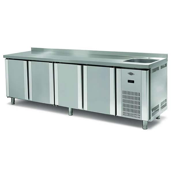 Empero EMP.255.70.01-EV Evyeli Tezgah Tip Buzdolabı, 4 Kapılı, 255x70x85