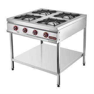 Işıkgaz Silverinox Taban Raflı Midi Ocak 4 Back Doğal Gazlı CE Belgeli TB-4D