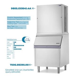 Öztiryakiler Buz Makinesi 414 Kg/Gün Kapasiteli ODB414A