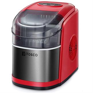 Vosco Set Üstü Buz Makinesi, 12 kg/gün Kapasiteli, Manuel, Kırmızı, HZB-12C