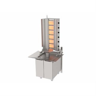 Atalay ADG-6D Döner Ocağı, 6 Radyanlı, Alttan Motorlu, Duvara Monte, Hareketli Alt Arabalı, Gazlı