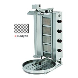 Empero EMP.DN.220 Döner Ocağı, Üstten Motorlu, Gazlı, 3 Radyanlı