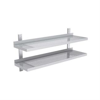 Empero EMP.ETP2.3080 Duvar Rafı, 2 Katlı, Perfore Ayarlanabilir, Demonte, 80x30 cm