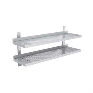 Empero EMP.ETP2.3080 Duvar Rafı, 2 Katlı, Perfore Ayarlanabilir, Demonte, 80x30 cm