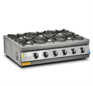 Pimak OC4/70MX-6S, 6 Gözlü Gazlı Ocak, Set Üstü, CE Belgeli