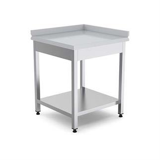 Empero EMP.KKT.6060-L Köşe Tezgahı, Alt Raflı, Sol, Inox 430, 60x60x85 cm