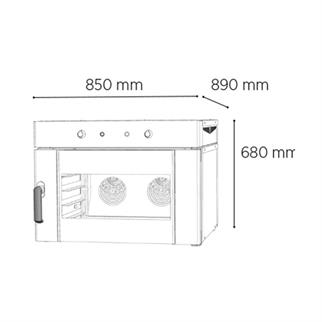 Venarro Mıglıore DEF-P4YD 4 Tepsili Patisserie Fırın Yana Açılır Buharlı Dijital Elektrikli 4-40x60 